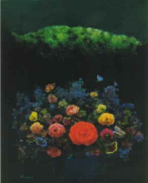 鷹山宇一、「緑陰の花」、希少な額装用画集より、新品高級額装付 七戸町立鷹山宇一記念美術館 | JAFナビ